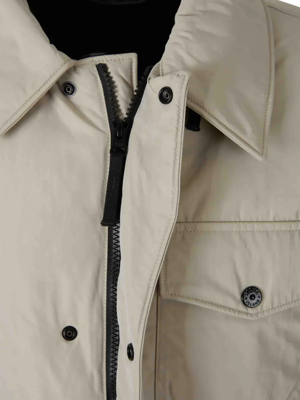Stone Island 4100022 Micro Reps donsjack met anti-drop Beige