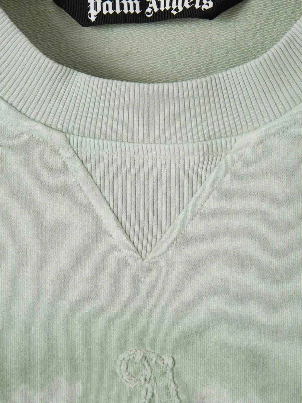 Palm Angels Trui met raglan mouwen en geborduurd logo Groen