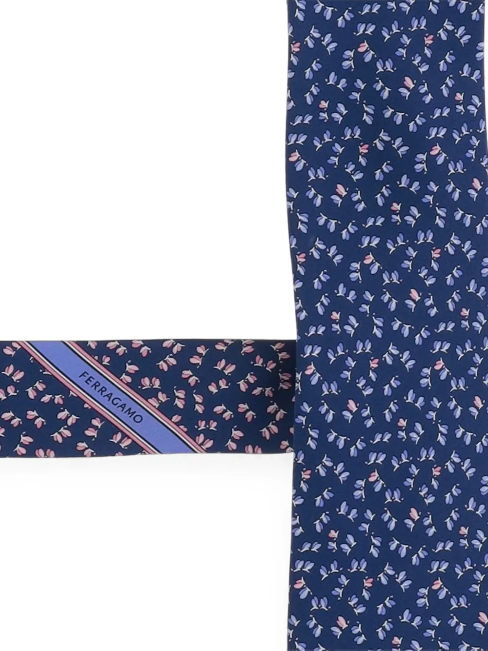 Ferragamo Zijden stropdas met libelle-print Blauw