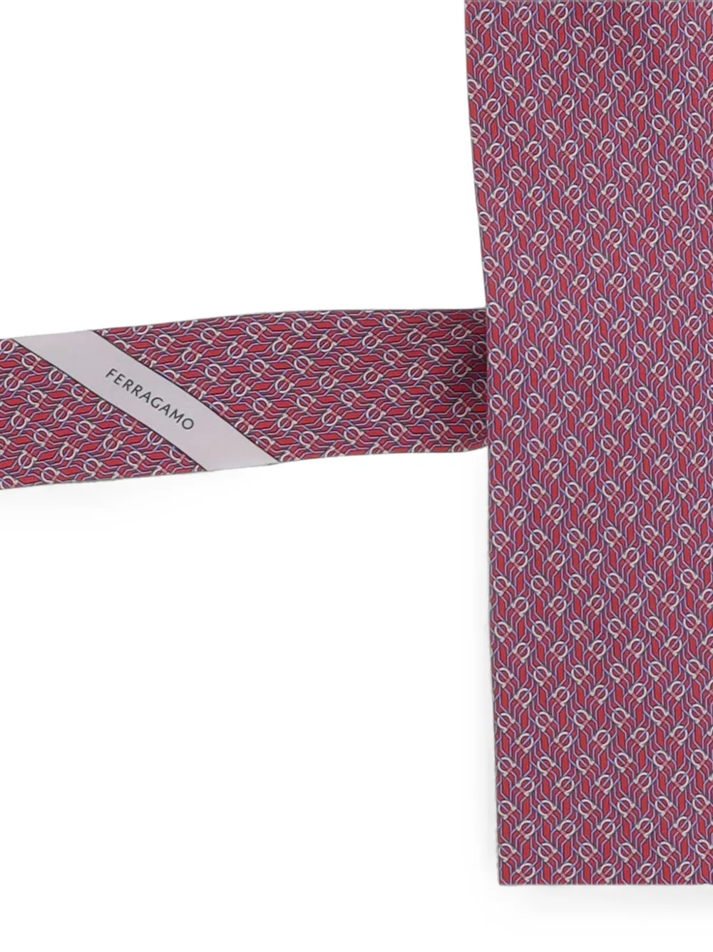Ferragamo Zijden stropdas met Gancini-patroon Rood