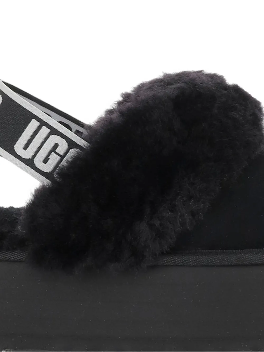 UGG Funkette shearling-trim platform sandals Zwart