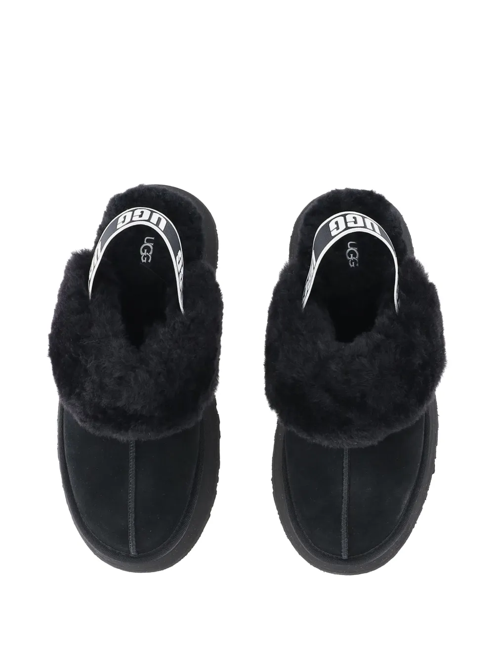 UGG Funkette shearling-trim platform sandals Zwart