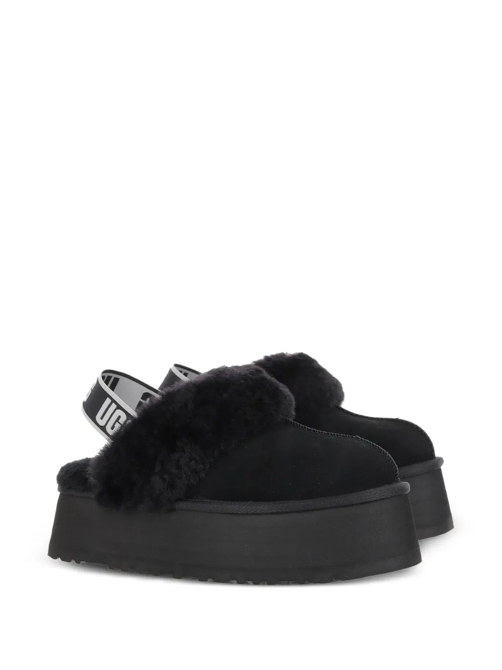 UGG Funkette shearling-trim platform sandals Zwart
