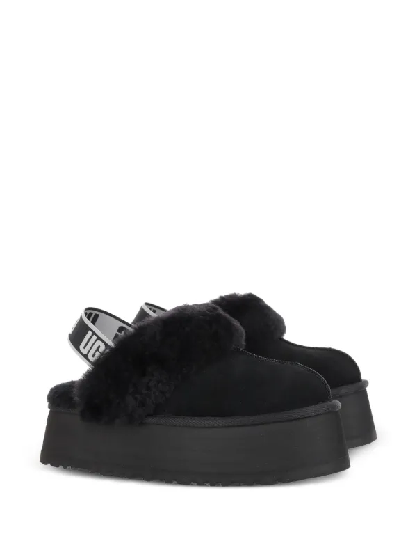 UGG Funkette shearling-trim Platform Sandals | Black | FARFETCH