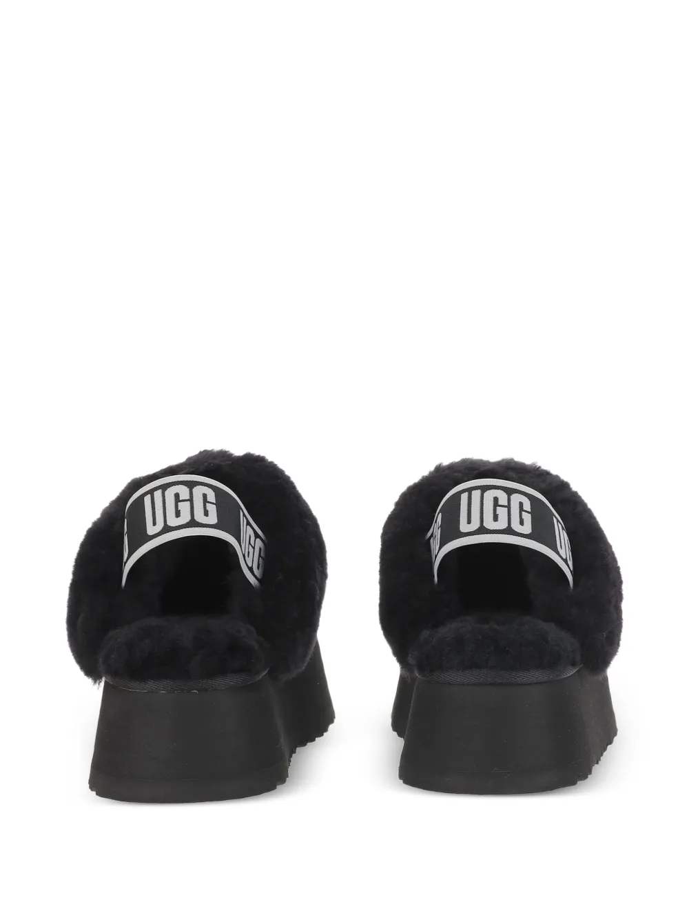 UGG Funkette shearling-trim platform sandals Zwart