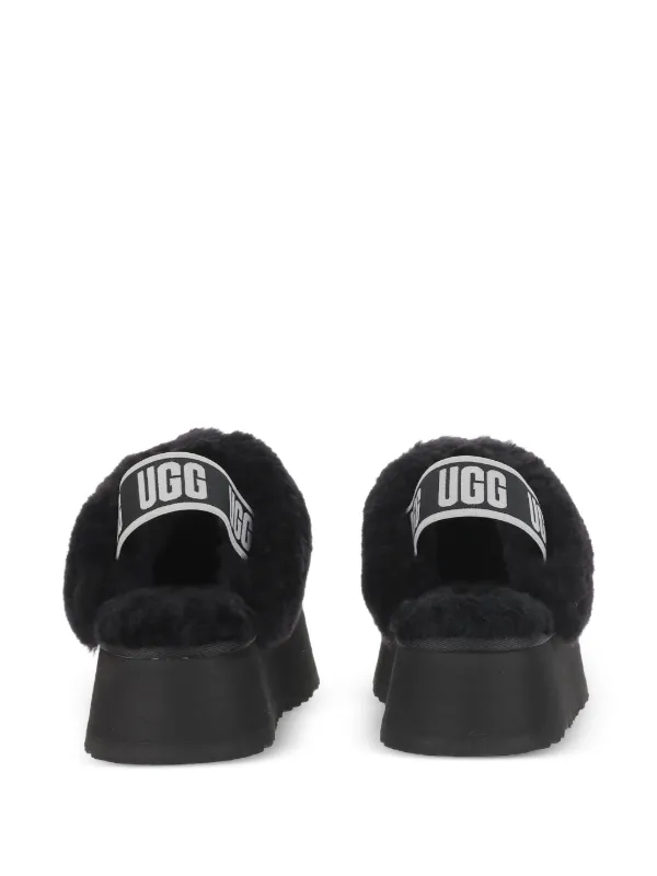 UGG Funkette shearling-trim Platform Sandals | Black | FARFETCH