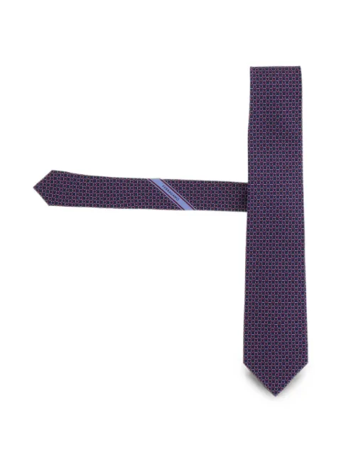 Ferragamo Gancini-print silk tie