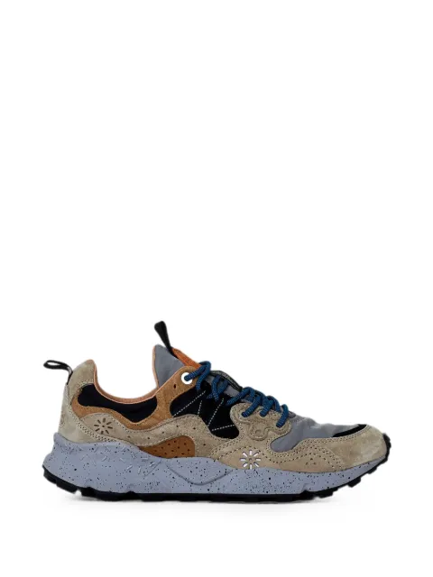 FLOWER MOUNTAIN Yamano 3 panelled suede sneakers