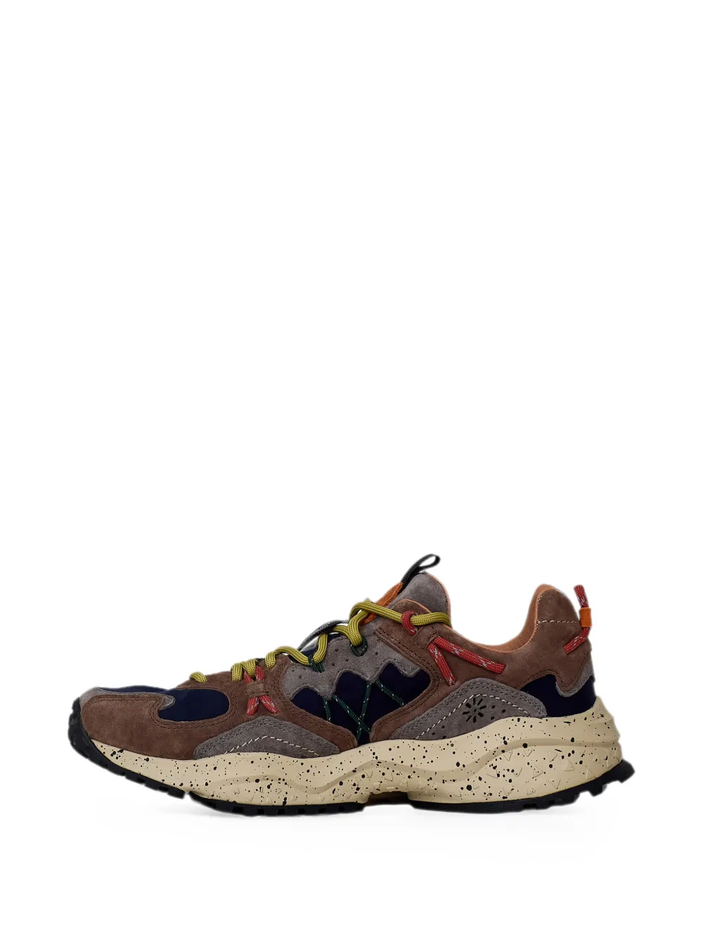 FLOWER MOUNTAIN Yamabushi suede-panelled sneakers Bruin