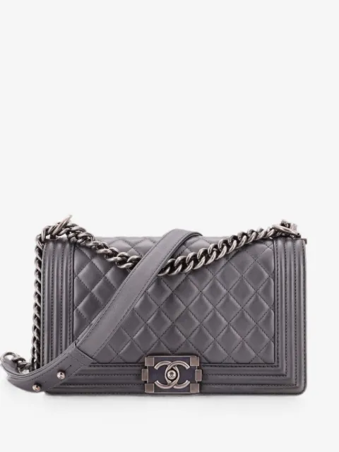 CHANEL Pre-Owned Boy Flap Bag Quilted Metallic Calfskin Old Medium shoulder bag