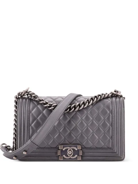 CHANEL Pre-Owned Boy Flap Bag Quilted Metallic Calfskin Old Medium shoulder bag