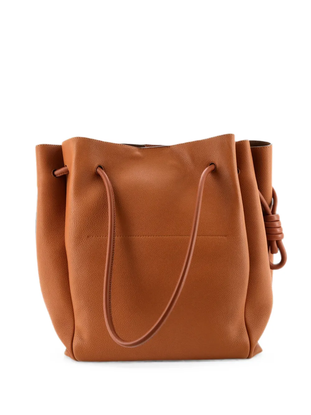 Loewe Pre-Owned Flamenco Knot Leather Large tote bag - Braun