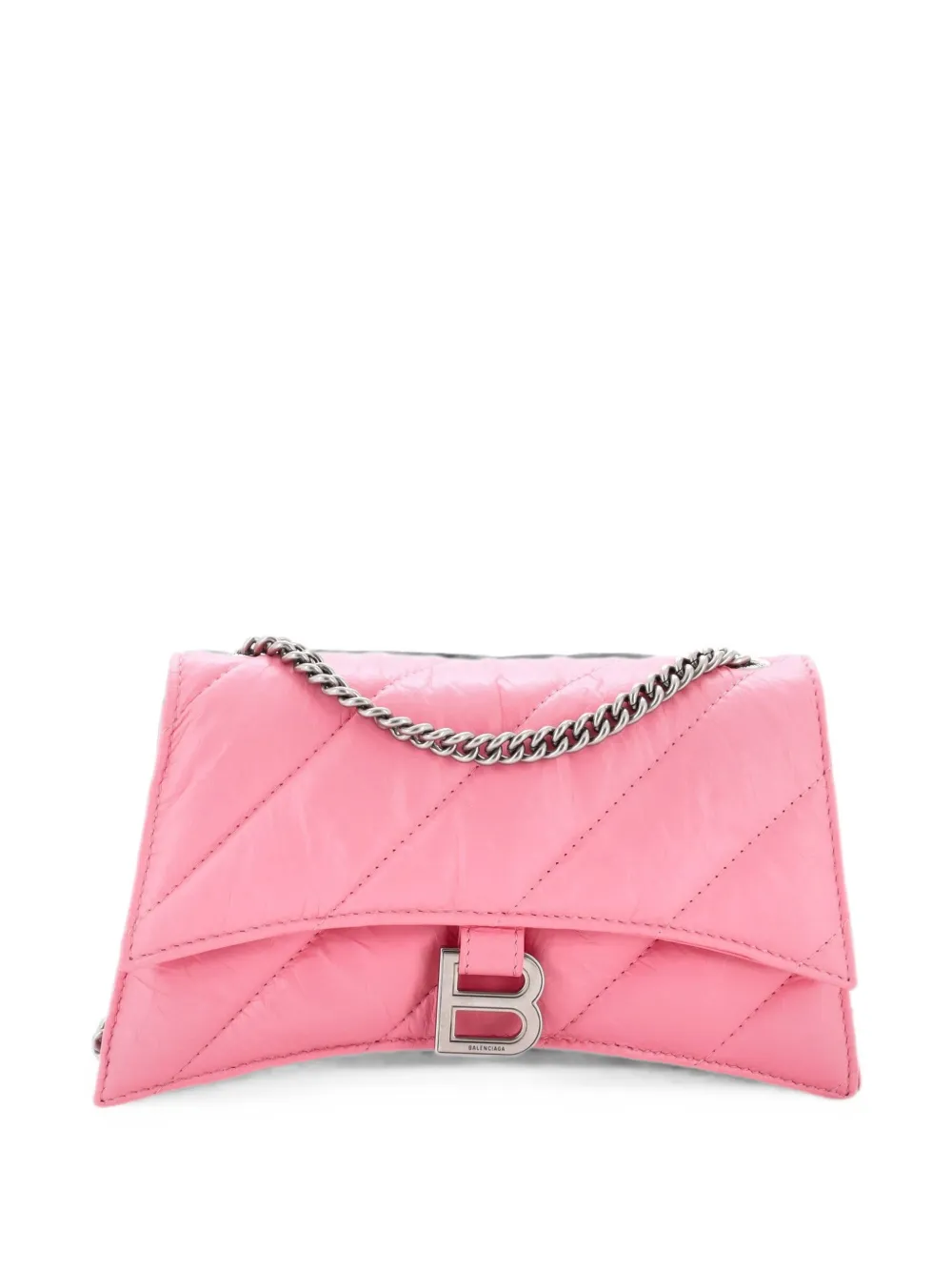 Balenciaga Pre-Owned Crush Chain Flap Bag Quilted Crushed Calfskin Small shoulder bag - Rosa