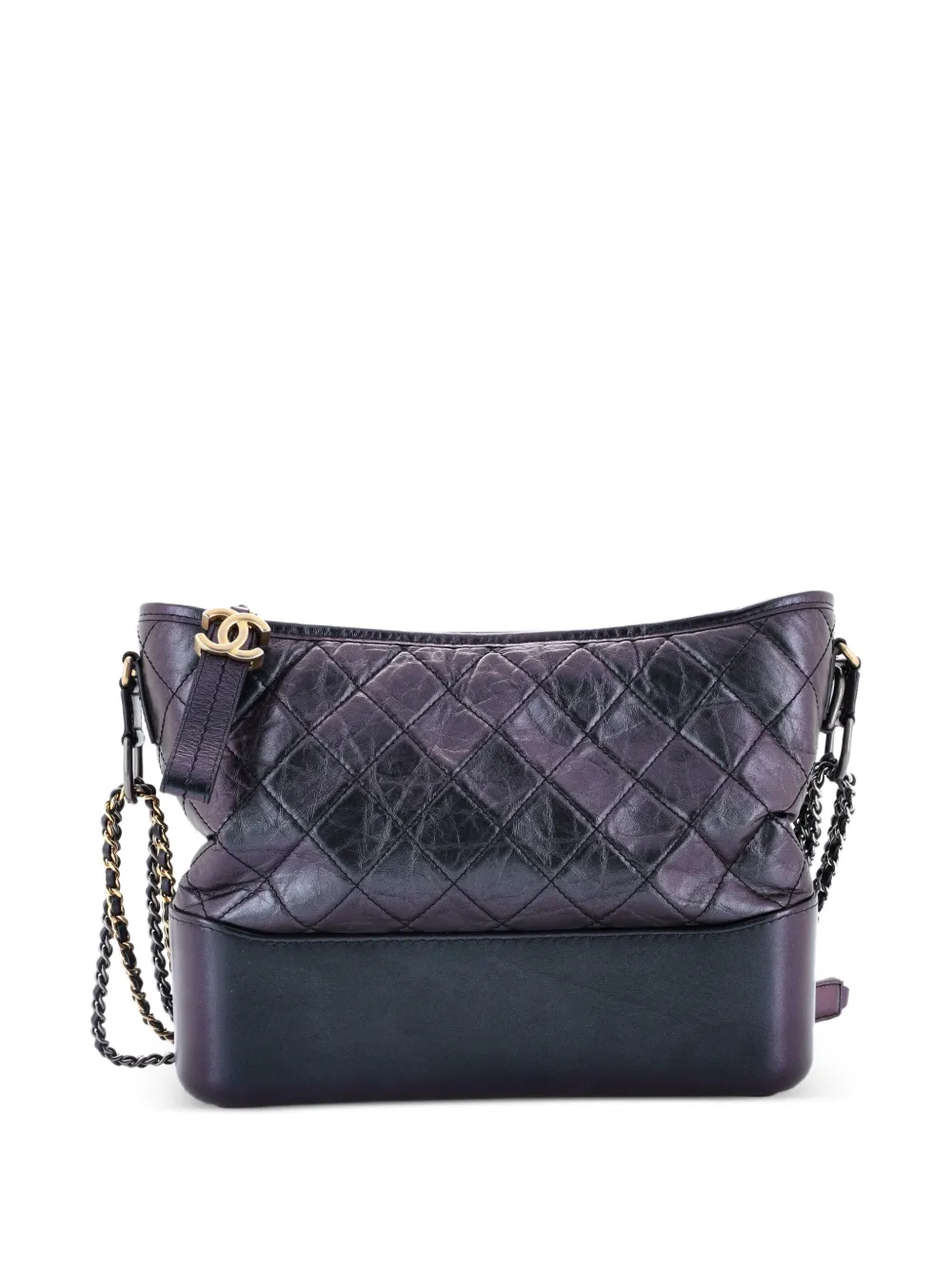 CHANEL Pre-Owned Gabrielle Quilted Iridescent Aged Calfskin Medium hobo bag - Nero