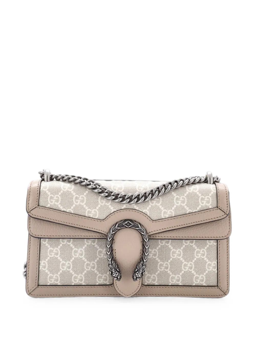 Gucci Pre-Owned Dionysus Bag GG Coated Canvas with Leather Small shoulder bag - Nude