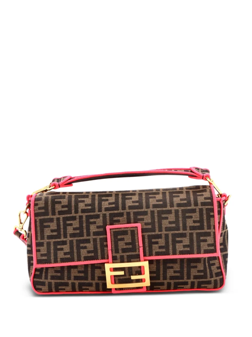 Fendi Pre-Owned Baguette NM Bag Zucca Canvas Large shoulder bag - Rosa