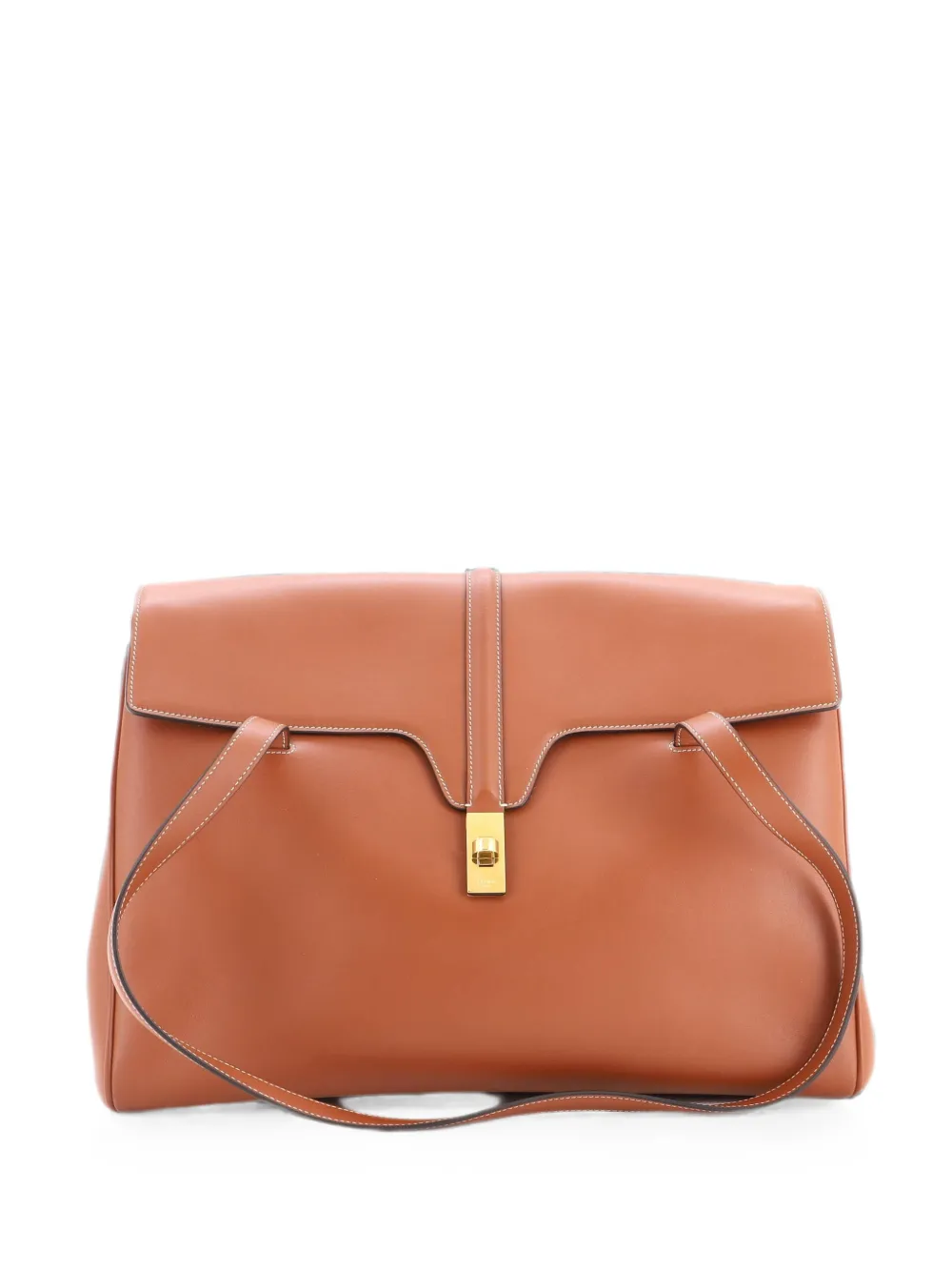 Celine Pre-Owned Soft 16 Bag Smooth Calfskin Large shoulder bag - Braun