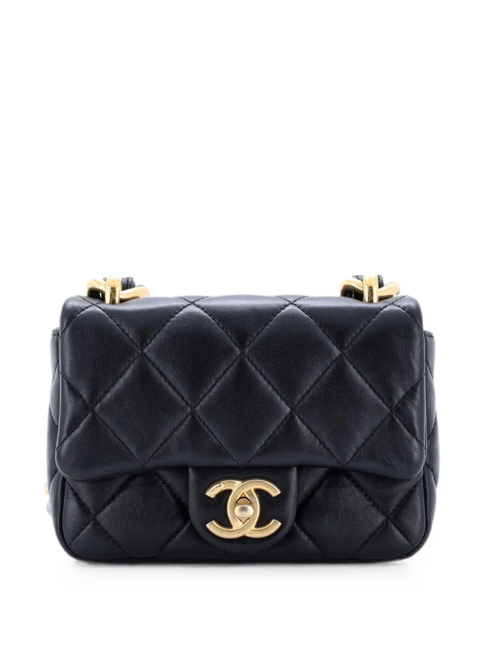 CHANEL Pre-Owned Funky Town Flap Bag Quilted Lambskin Mini shoulder bag - Nero