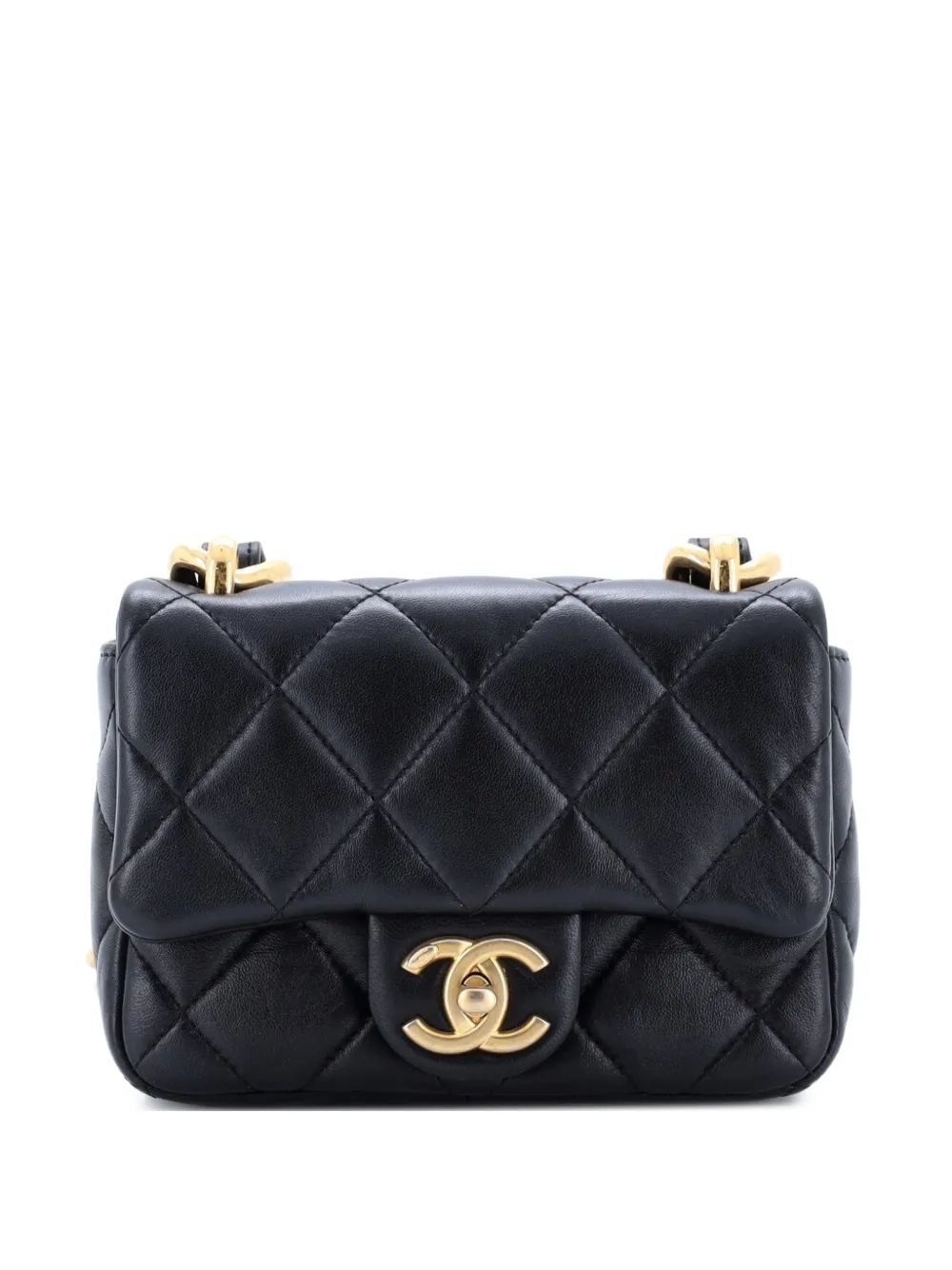 CHANEL Pre-Owned Funky Town Flap Bag Quilted Lambskin Mini shoulder bag - Nero