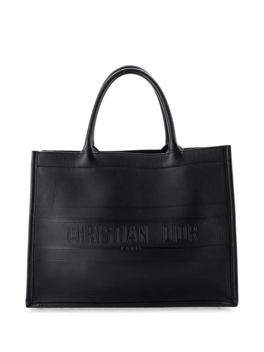 Christian Dior Pre-Owned Book Embossed Leather Medium tote bag - Schwarz