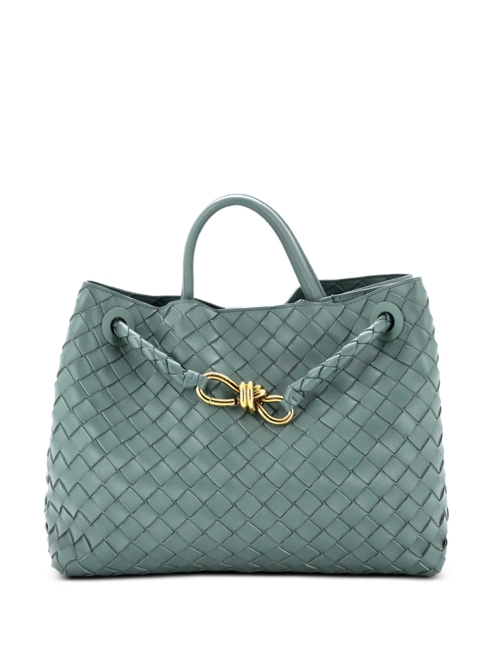 Bottega Veneta Pre-Owned Andiamo Top Handle Bag Intrecciato Nappa Medium satchel - Verde