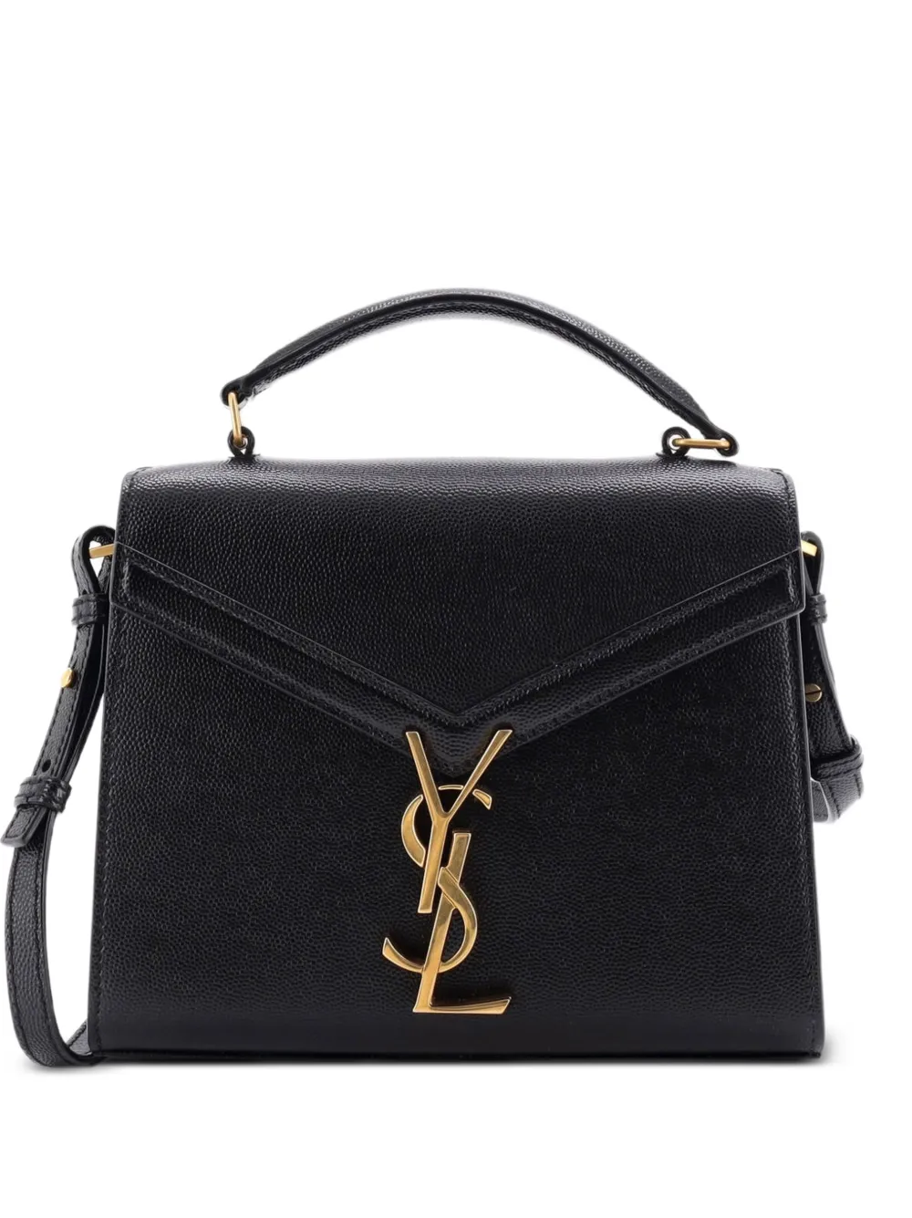 Saint Laurent Pre-Owned Cassandra Top Handle Bag Leather Mini shoulder bag - Nero