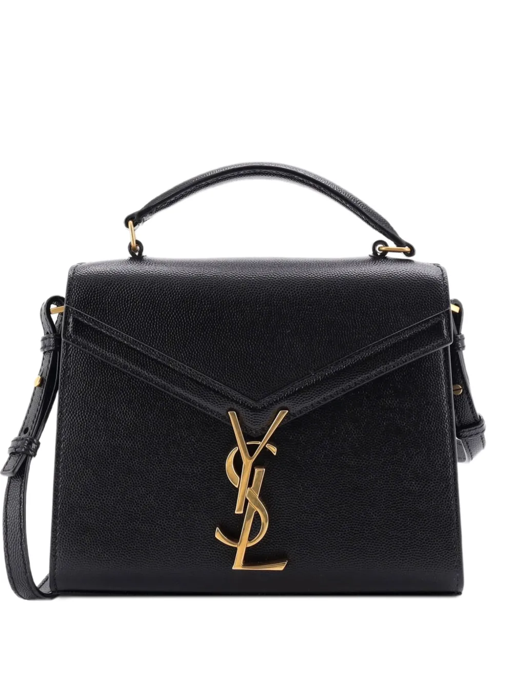 Saint Laurent Pre-Owned Cassandra Top Handle Bag Leather Mini shoulder bag - Nero