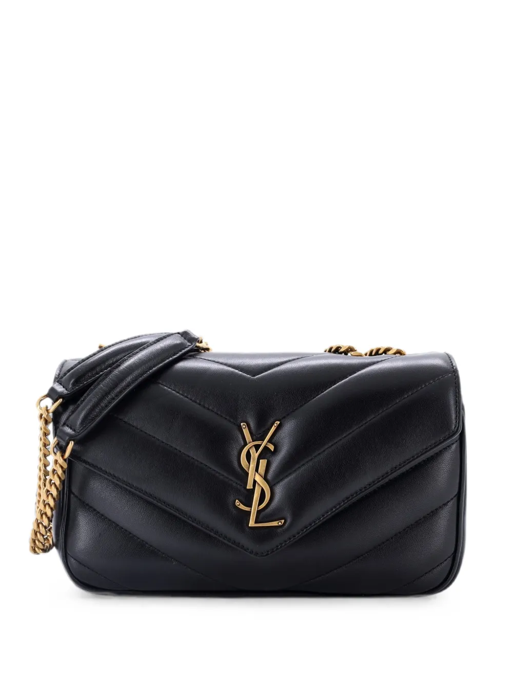 Saint Laurent Pre-Owned Loulou NM Shoulder Bag Matelasse Chevron Leather Small crossbody bag - Nero