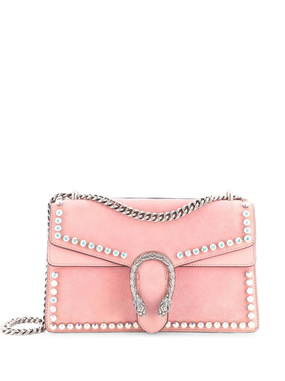 Gucci Pre-Owned Dionysus Bag Crystal Embellished Suede Small shoulder bag - Rosa