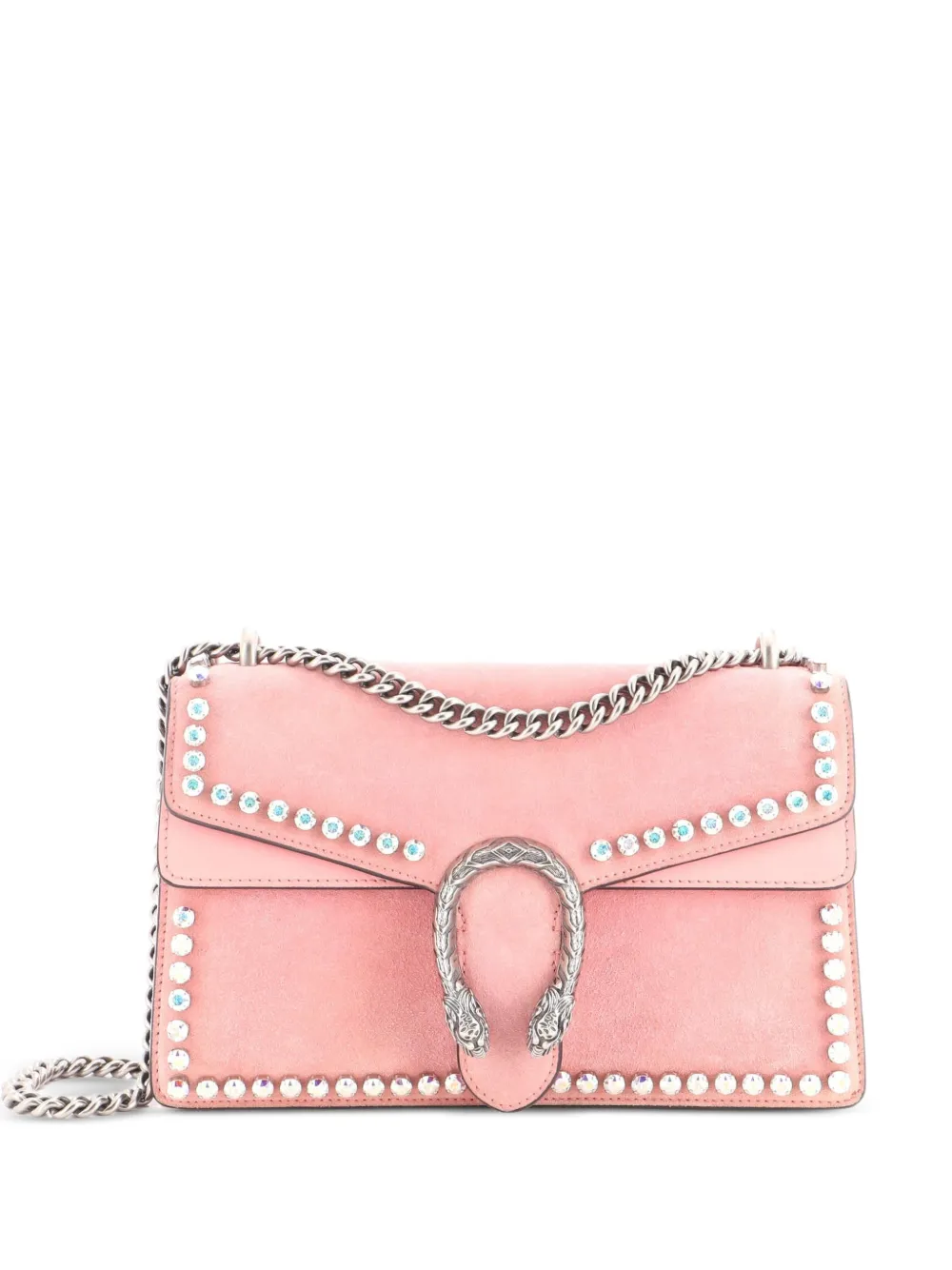 Gucci Pre-Owned Dionysus Bag Crystal Embellished Suede Small shoulder bag - Rosa