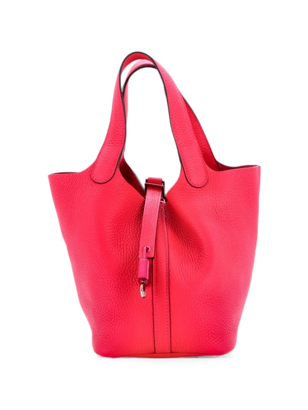 Hermès Pre-Owned Monochrome Picotin Lock Bag Clemence PM bucket bag - Rosa