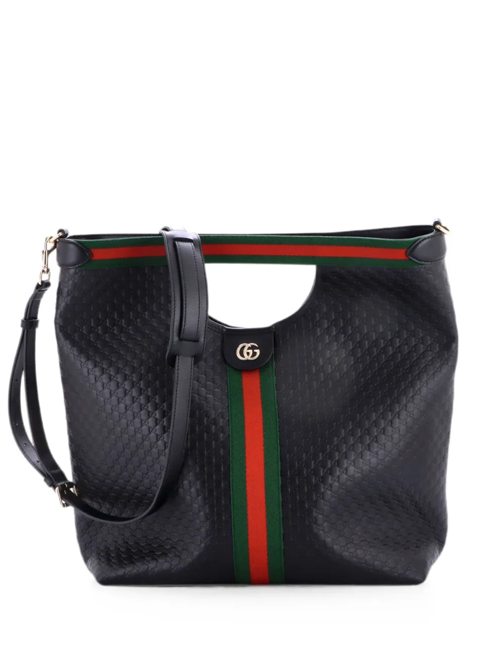 Gucci Pre-Owned Giglio Convertible Shopper Guccissima Leather Large tote bag - Nero