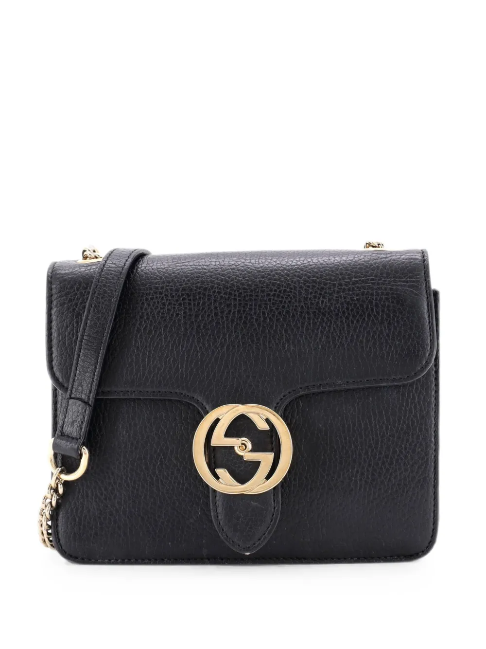 Gucci Pre-Owned Interlocking Leather Small shoulder bag - Nero
