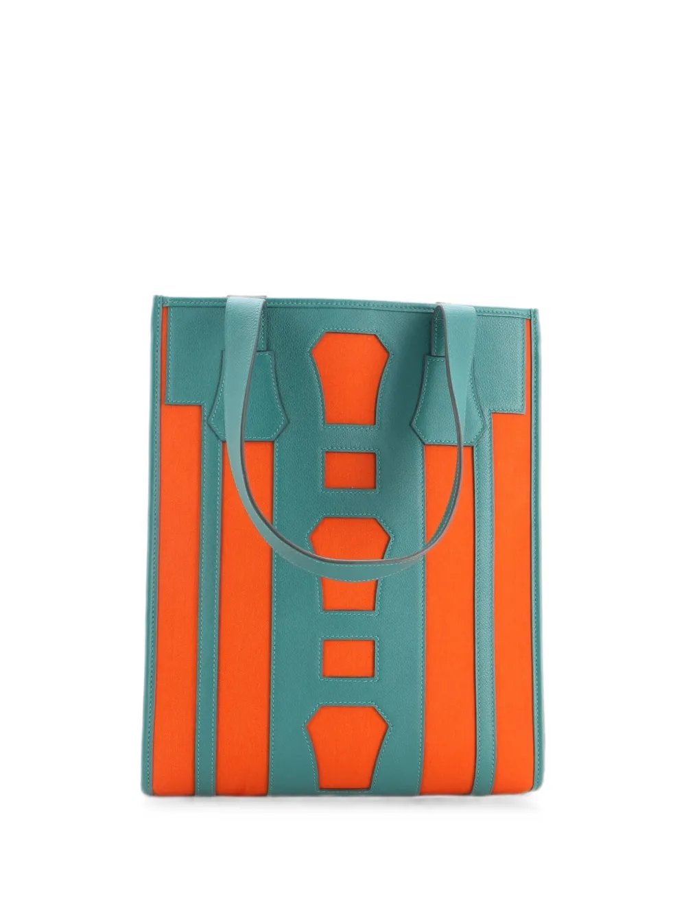 Hermès Pre-Owned Petit H Bell Toile and Leather PM tote bag - Grün