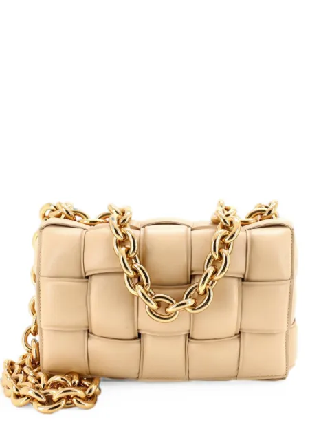 Bottega Veneta Pre-Owned Cassette Chain Padded Maxi Intrecciato Leather crossbody bag