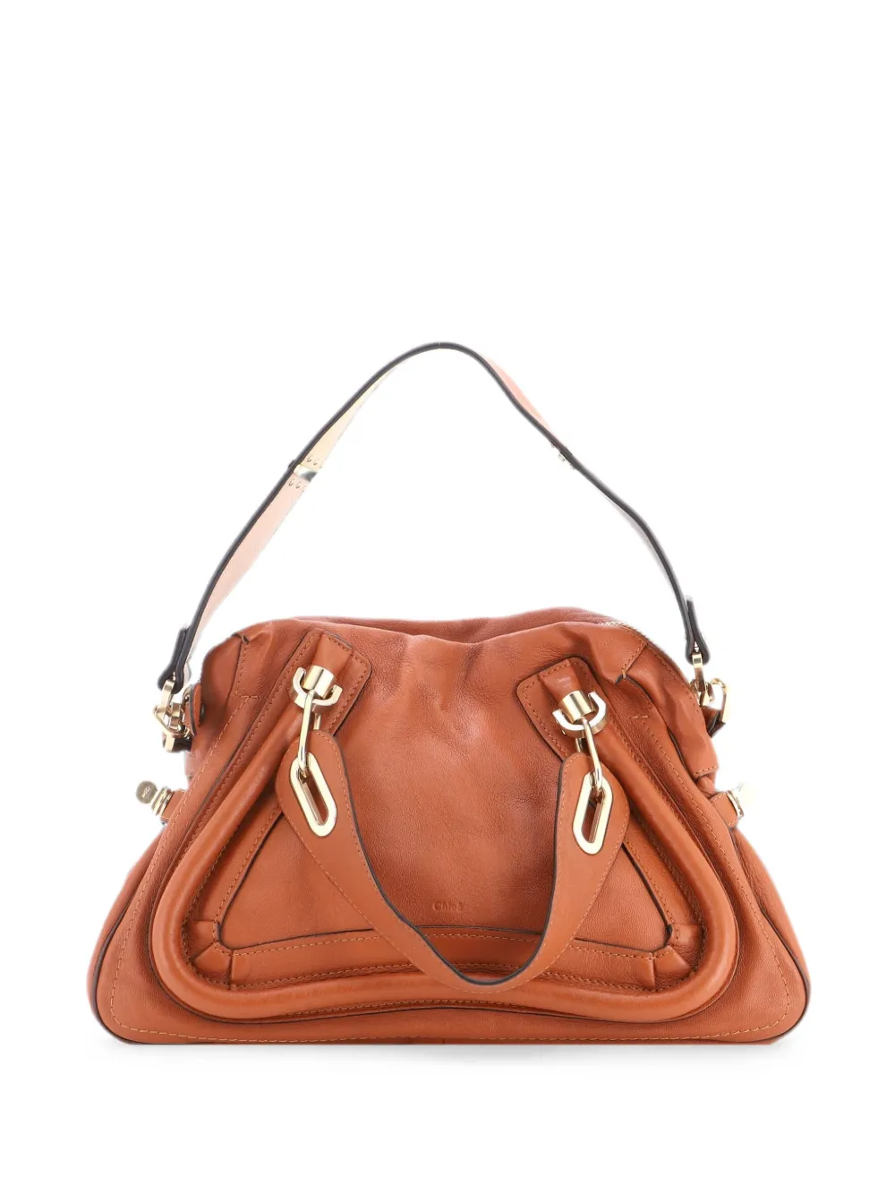Chloé Pre-Owned Paraty Top Handle Bag Leather Medium satchel - Braun