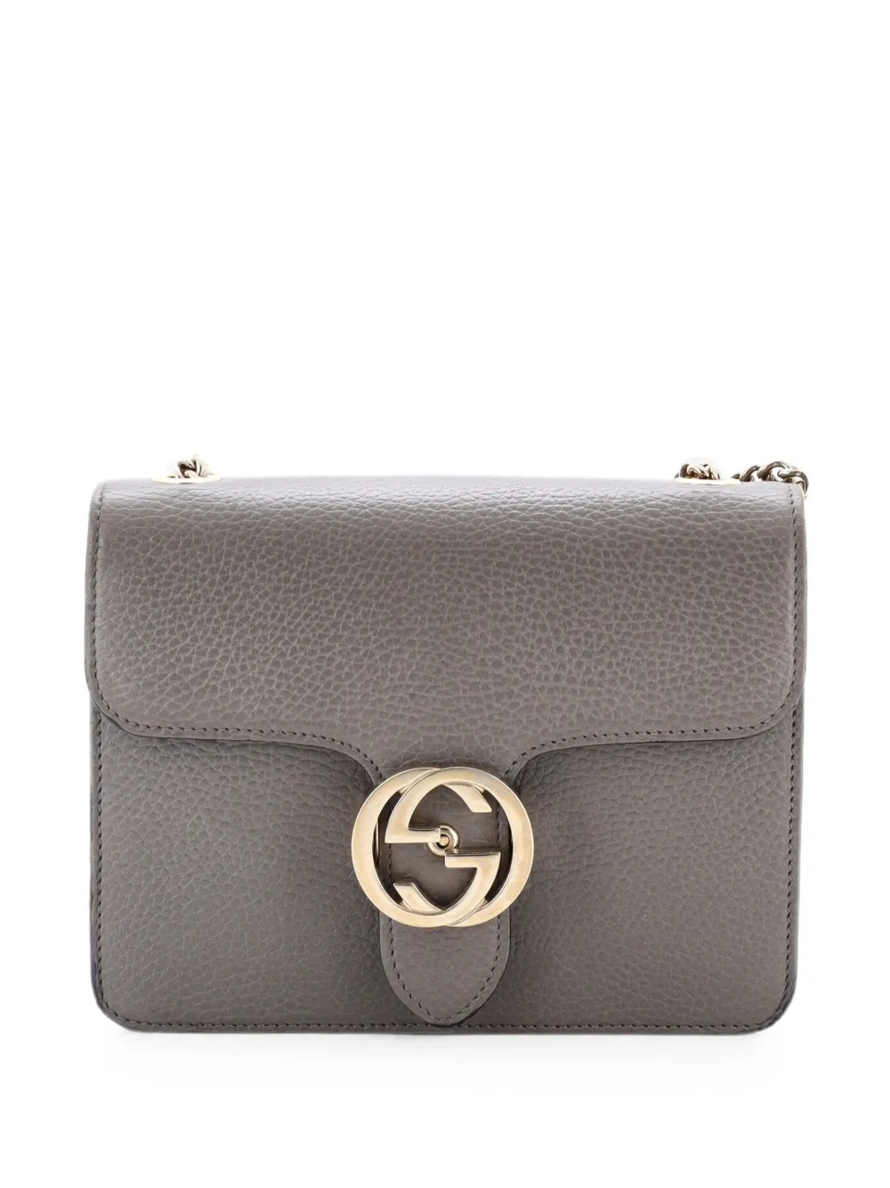 Gucci Pre-Owned Interlocking Leather Small shoulder bag - Grau