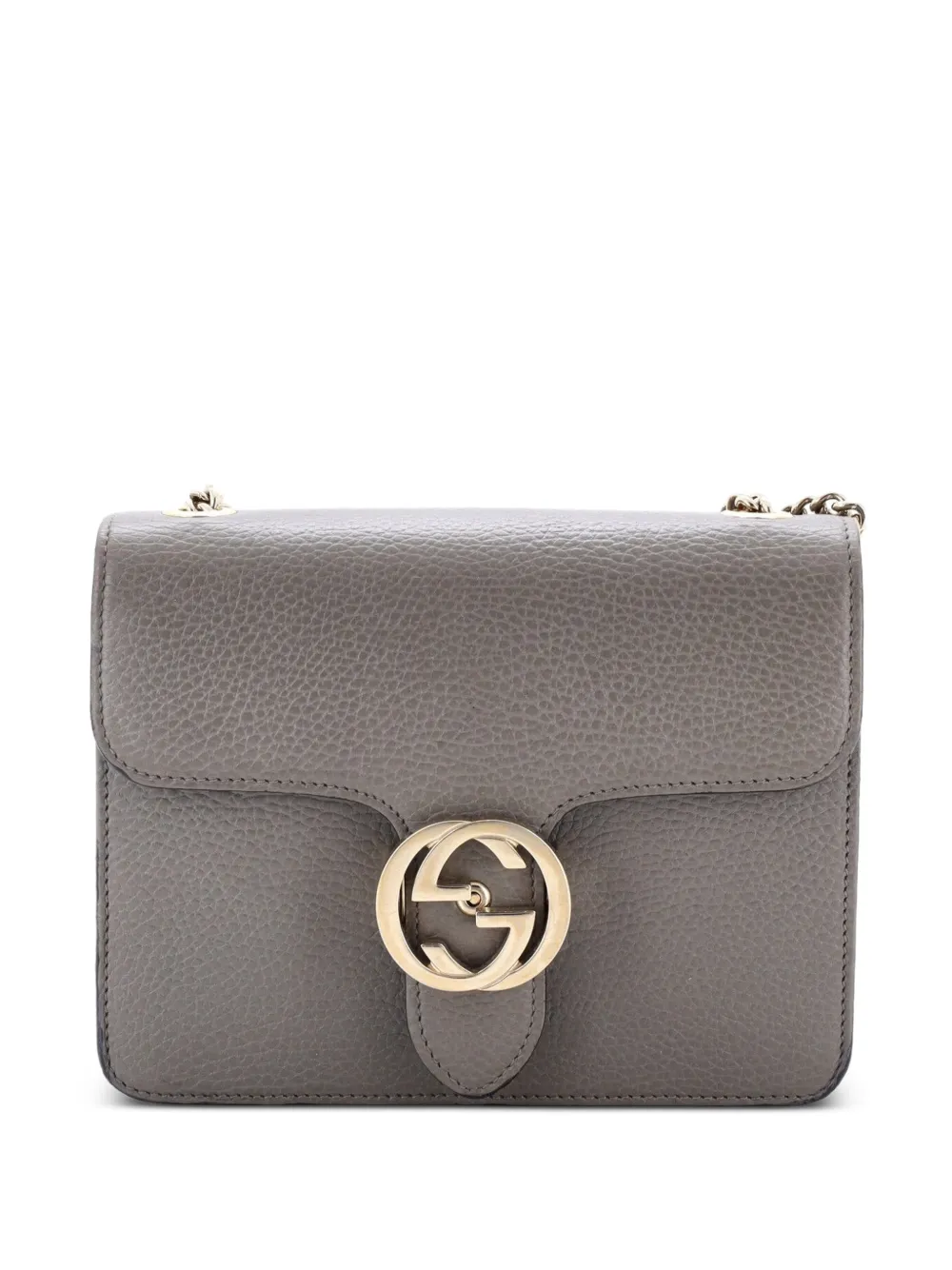 Gucci Pre-Owned Interlocking Leather Small shoulder bag - Grigio
