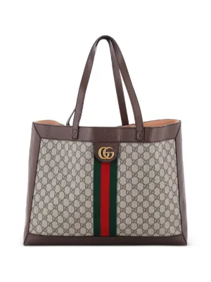 GUCCIオフィディア カットアウトハンドルGGコーテッドキャンバスハンドバッグ Gucci Pre-Owned オフィディア カットアウトハンドル GGコーテッド