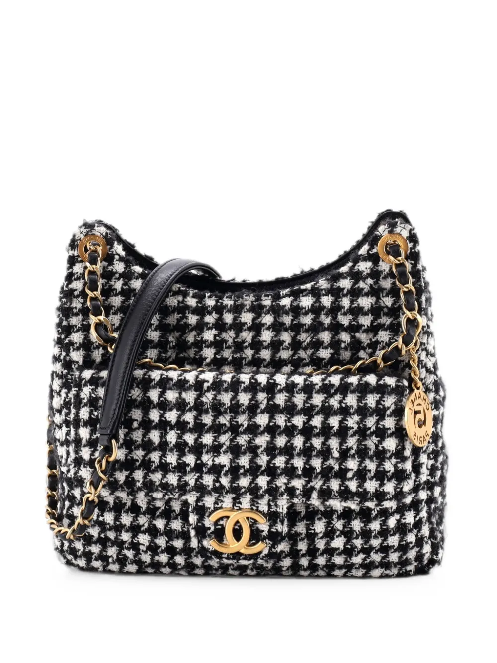 CHANEL Pre-Owned Wavy CC Quilted Tweed Medium hobo bag - Mehrfarbig