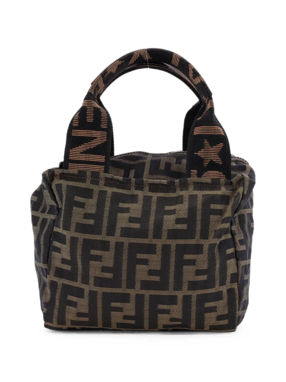 Fendi Pre-Owned Vintage 1925 Cosmetic Zucca Canvas Mini tote bag - Braun