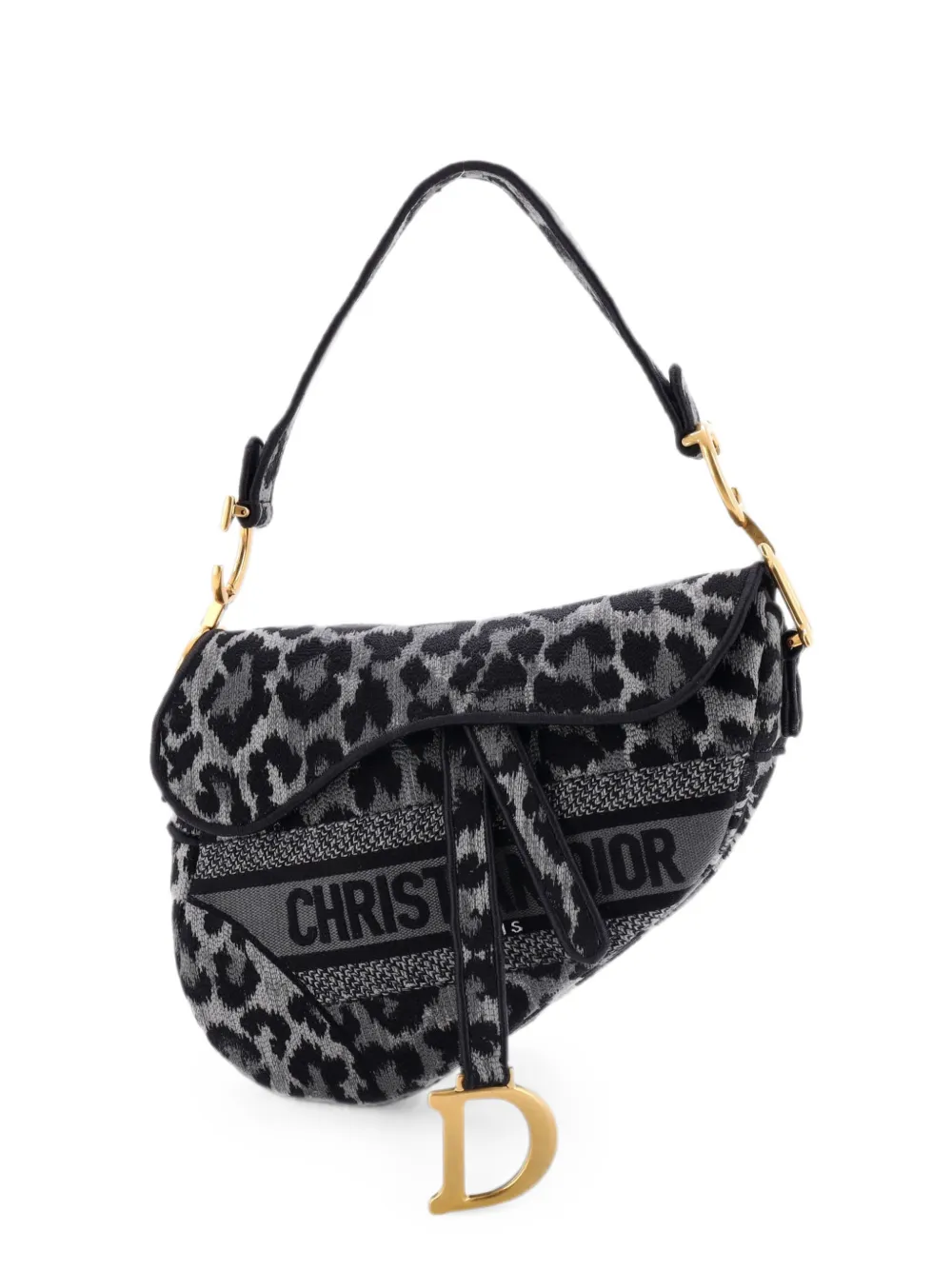 Christian Dior Pre-Owned Saddle Handbag Mizza Embroidered Canvas Medium satchel - Schwarz