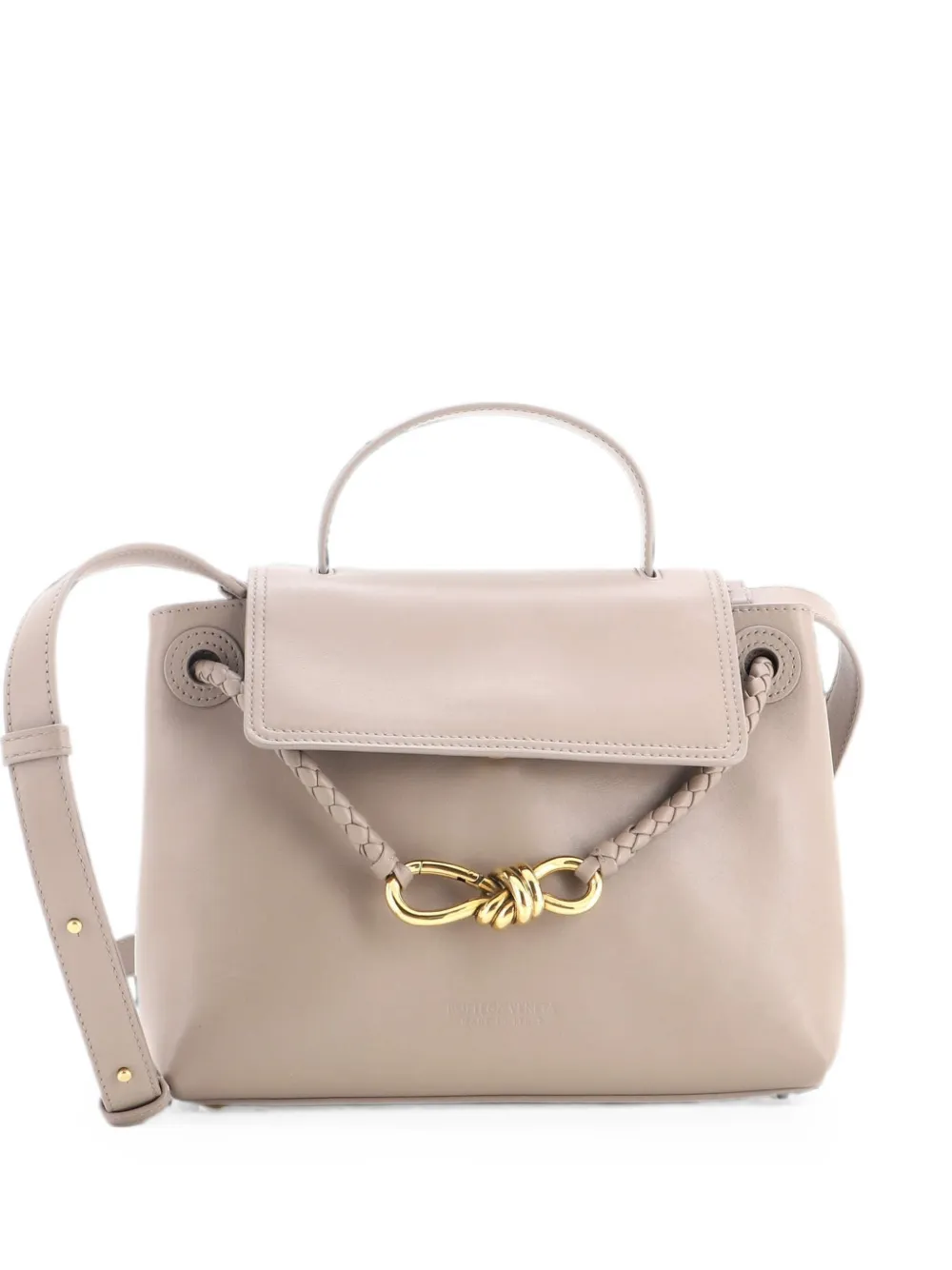 Bottega Veneta Pre-Owned Ciao Ciao Top Handle Bag Leather with Intrecciato Detail Small satchel - Nude