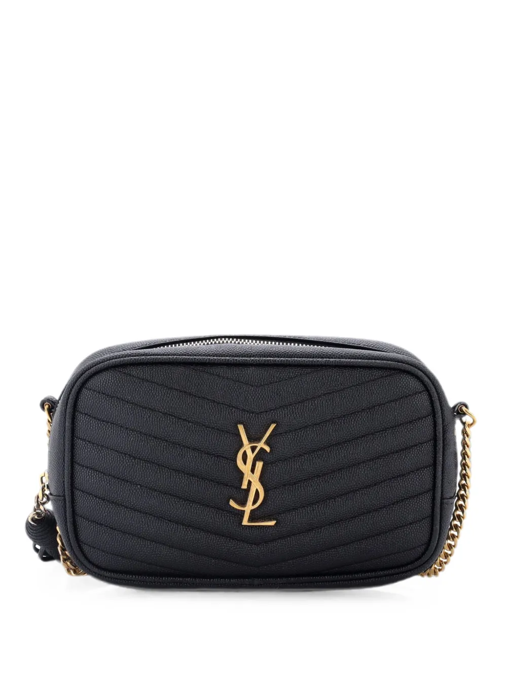 Saint Laurent Pre-Owned Lou Camera Bag Matelasse Chevron Leather Mini crossbody bag - Nero