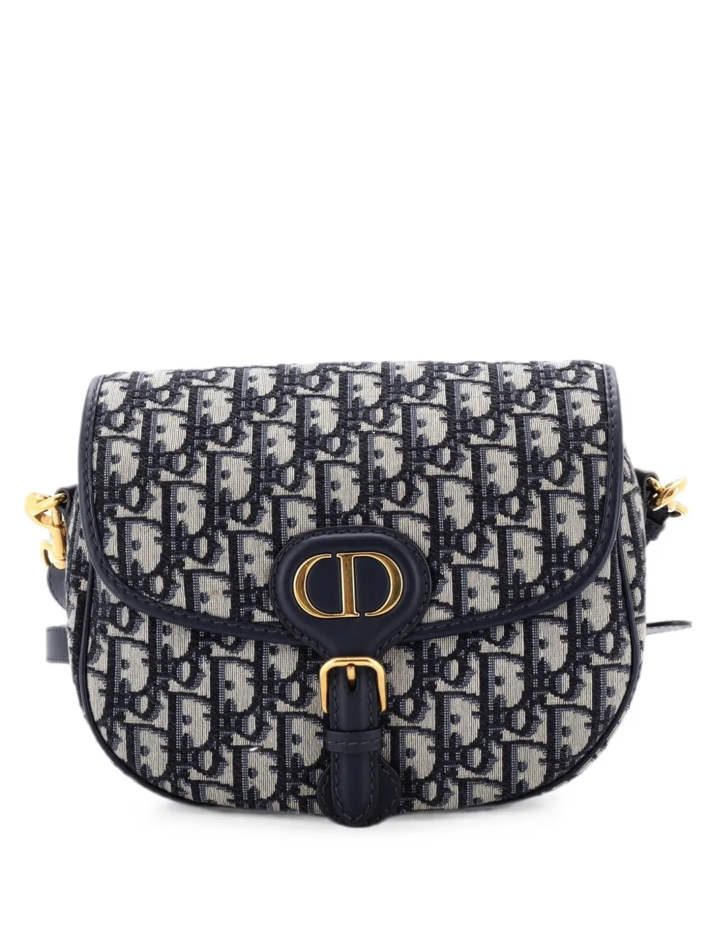 Christian Dior Pre-Owned Bobby Flap Bag Oblique Canvas Medium crossbody bag - Blu