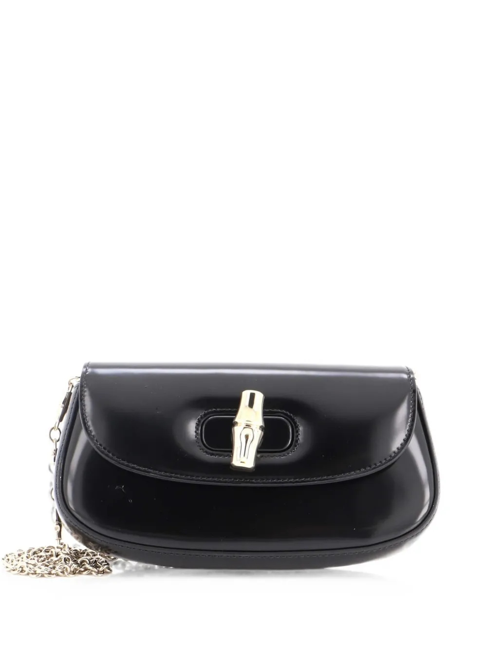 Gucci Pre-Owned Bamboo Night Chain Leather Small clutch bag - Schwarz