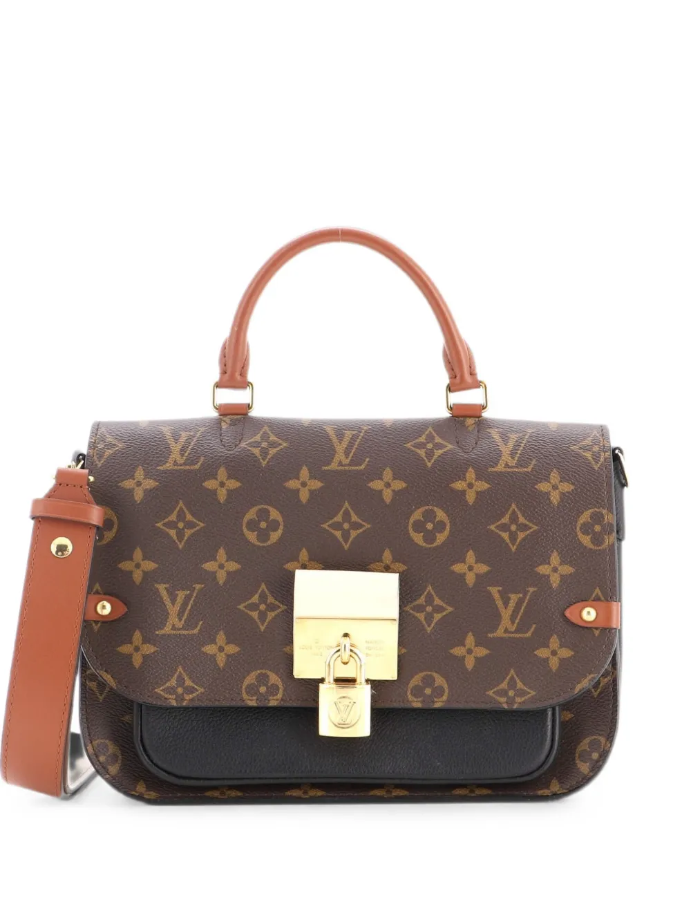 Louis Vuitton Pre-Owned Vaugirard Handbag Monogram Canvas with Leather satchel - Black