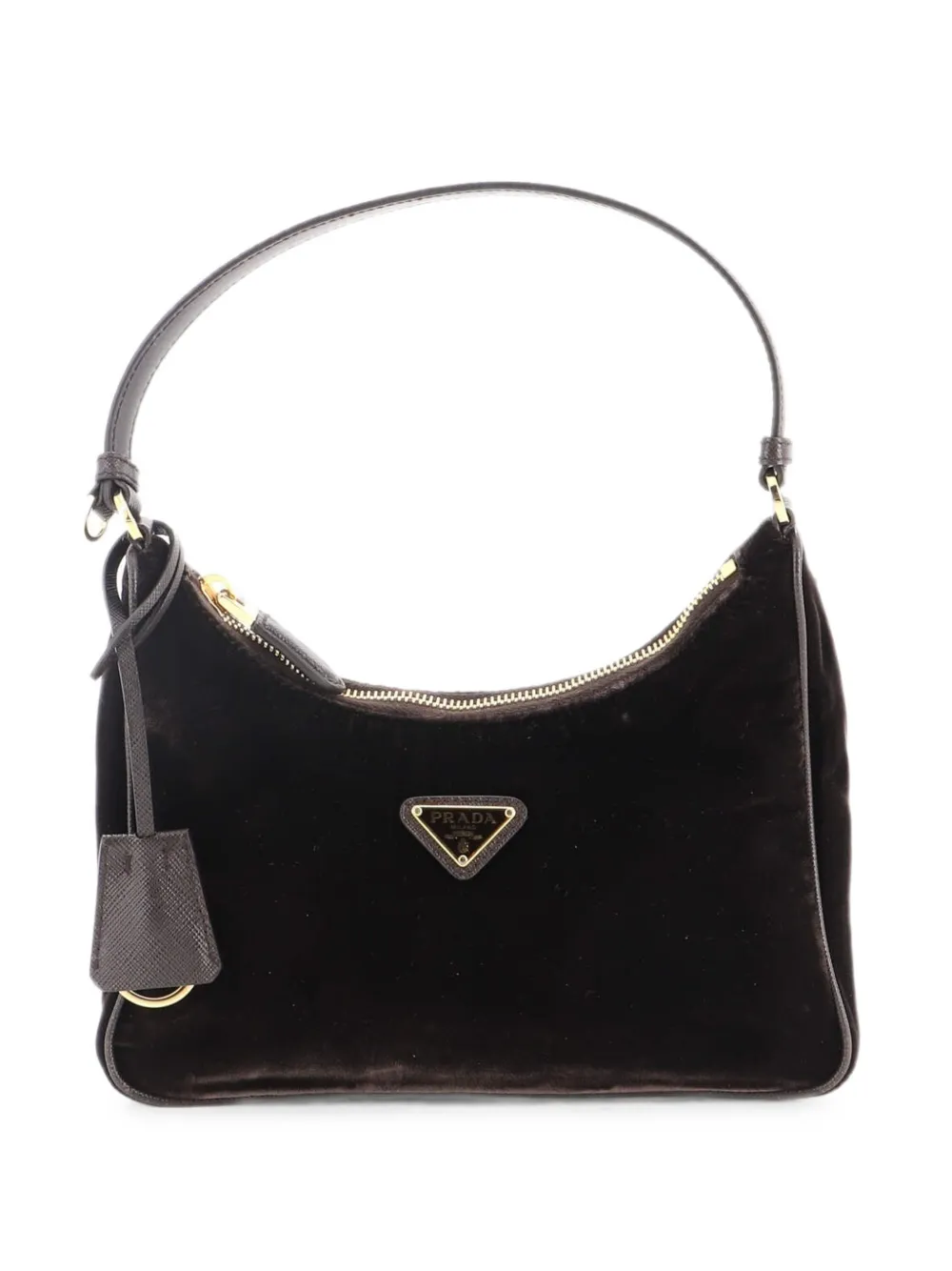 Prada Pre-Owned Re-Edition 2005 Velvet Mini shoulder bag - Braun