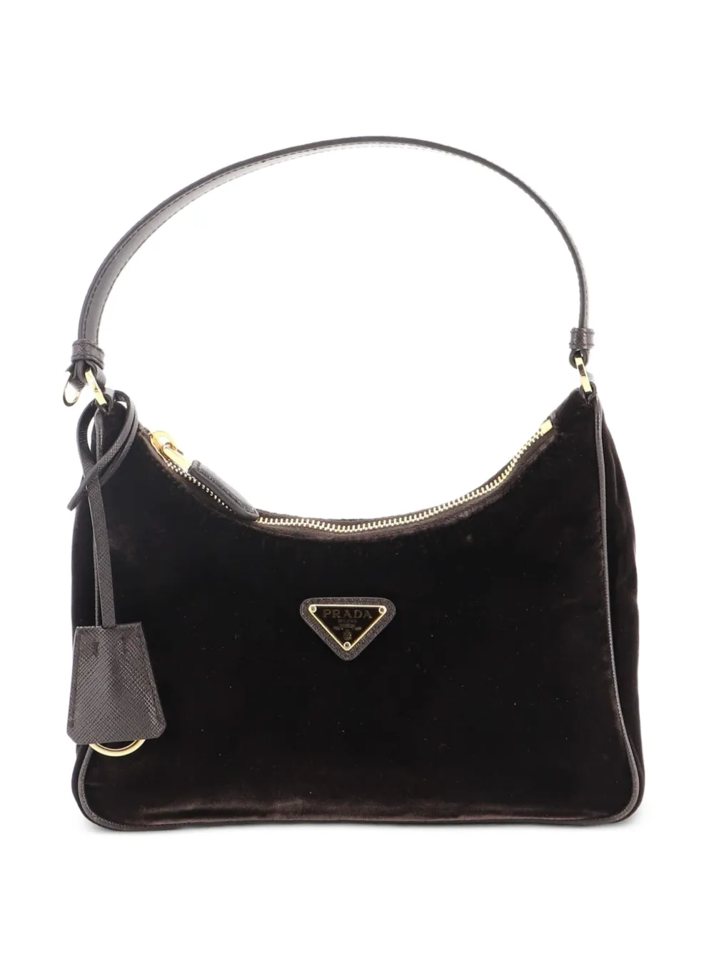 Prada Pre-Owned Re-Edition 2005 Velvet Mini shoulder bag - Marrone