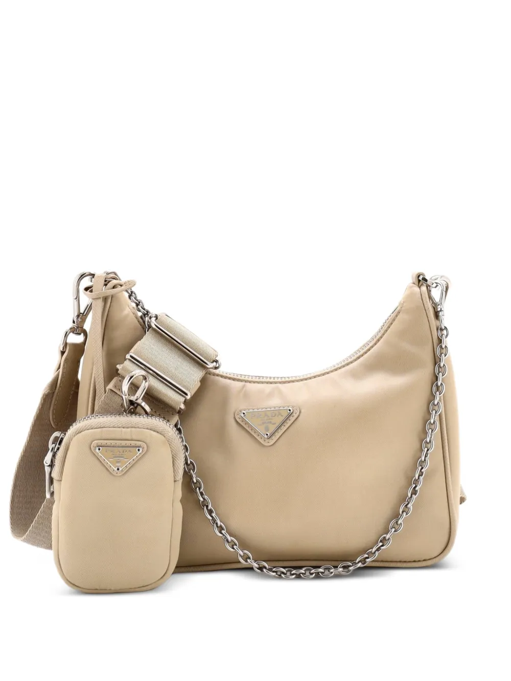 Prada Pre-Owned Re-Edition 2005 Shoulder Bag Tessuto Small crossbody bag - Toni neutri